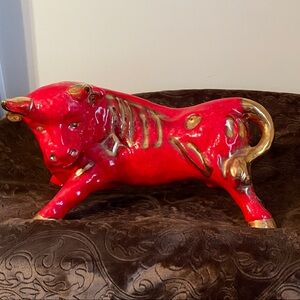 Vintage Maurice Red and Gold Bull